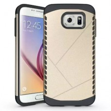 Samsung Galaxy S6 - Heavy Duty Hybrid 2 in 1 PC TPU Protective Phone Cover Case - Gold